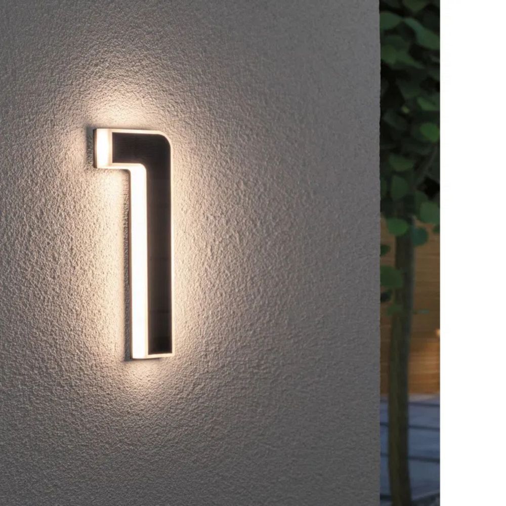 LightNumbers - Numéro Civique Illuminé à Énergie Solaire avec Capteur Crépusculaire