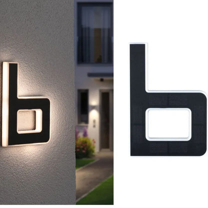 LightNumbers - Numéro Civique Illuminé à Énergie Solaire avec Capteur Crépusculaire