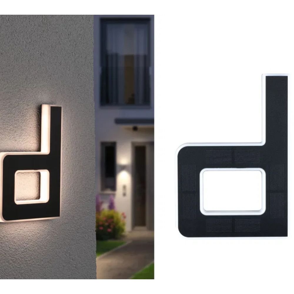 LightNumbers - Numéro Civique Illuminé à Énergie Solaire avec Capteur Crépusculaire