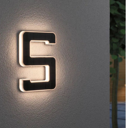 LightNumbers - Numéro Civique Illuminé à Énergie Solaire avec Capteur Crépusculaire