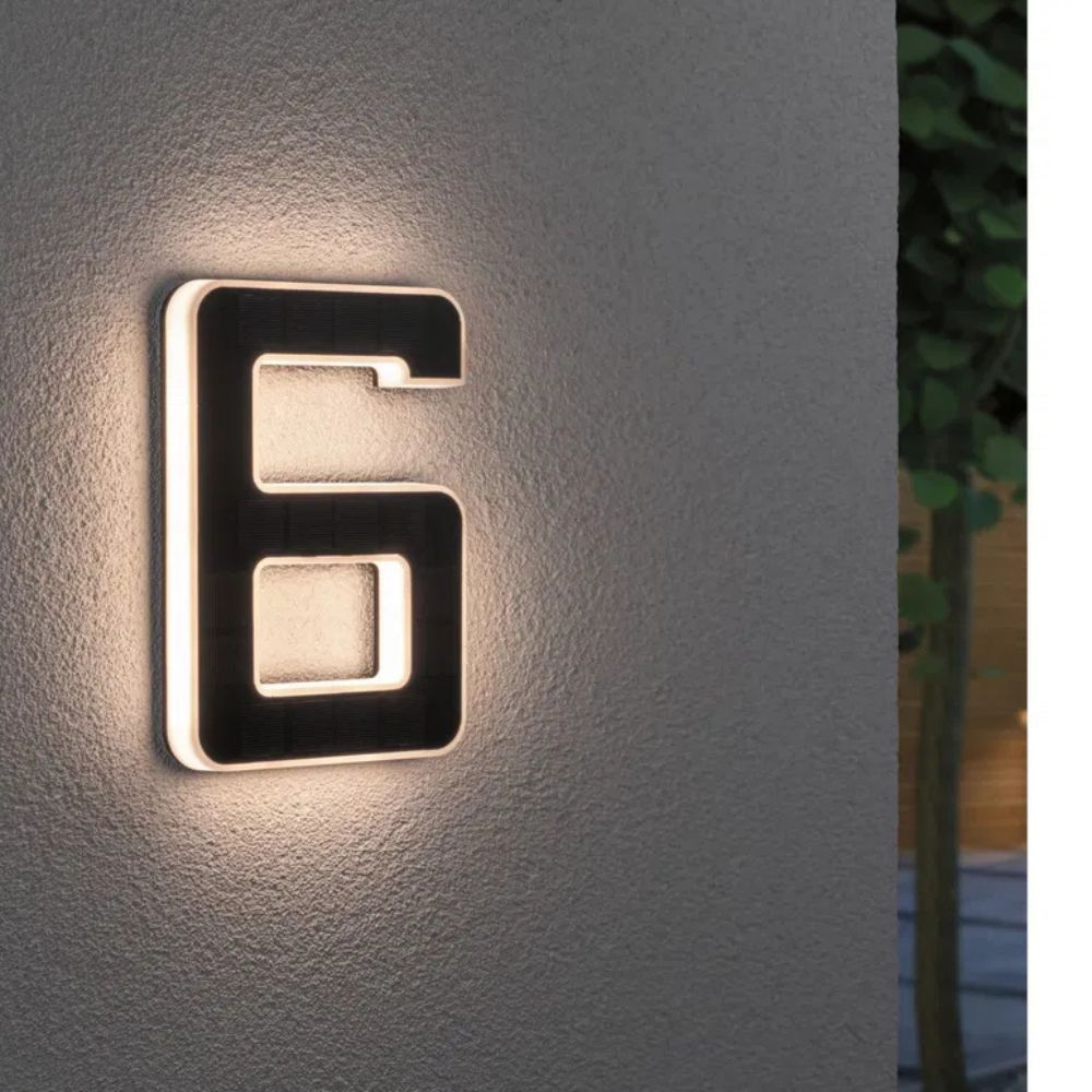 LightNumbers - Numéro Civique Illuminé à Énergie Solaire avec Capteur Crépusculaire