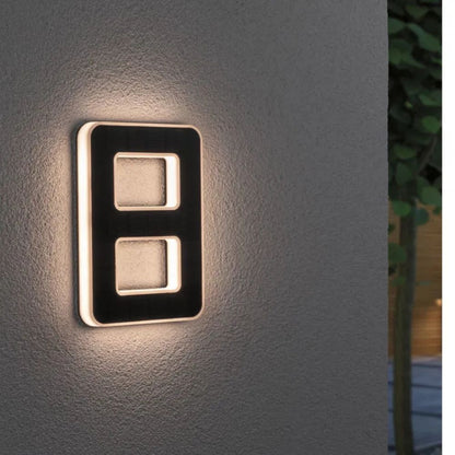 LightNumbers - Numéro Civique Illuminé à Énergie Solaire avec Capteur Crépusculaire