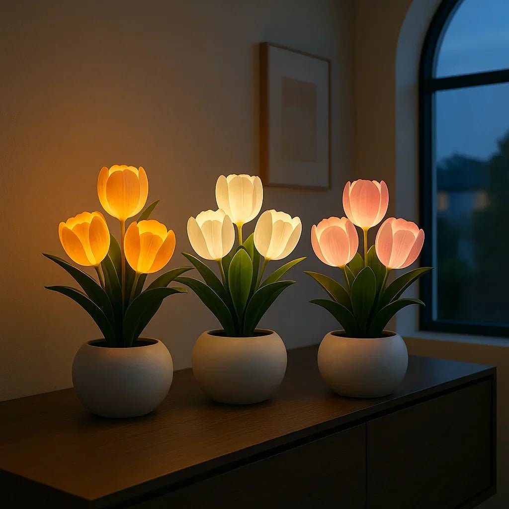 TulipaGlow – LED Tulip Decorative Lamp Warm White Light 6