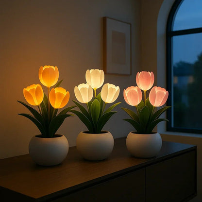 TulipaGlow – LED Tulip Decorative Lamp Warm White Light 6