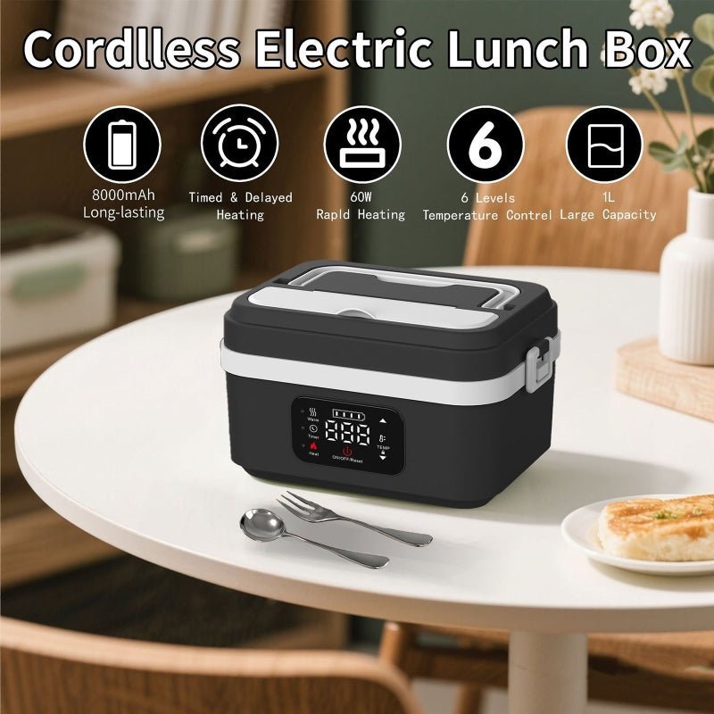 Wireless Self-Heating Lunch Box — WORKWARM 1000ml USB-C Battery 4