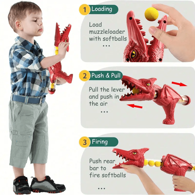Dinopop Blaster – Dinosaur Foam Ball Shooting Game for Kids 7