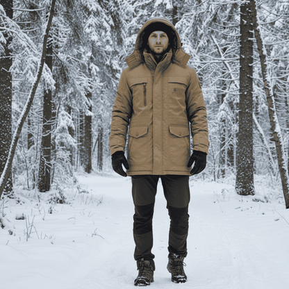 FrostGuard Padded Winter Parka — Windproof Hood Fleece Lining 12