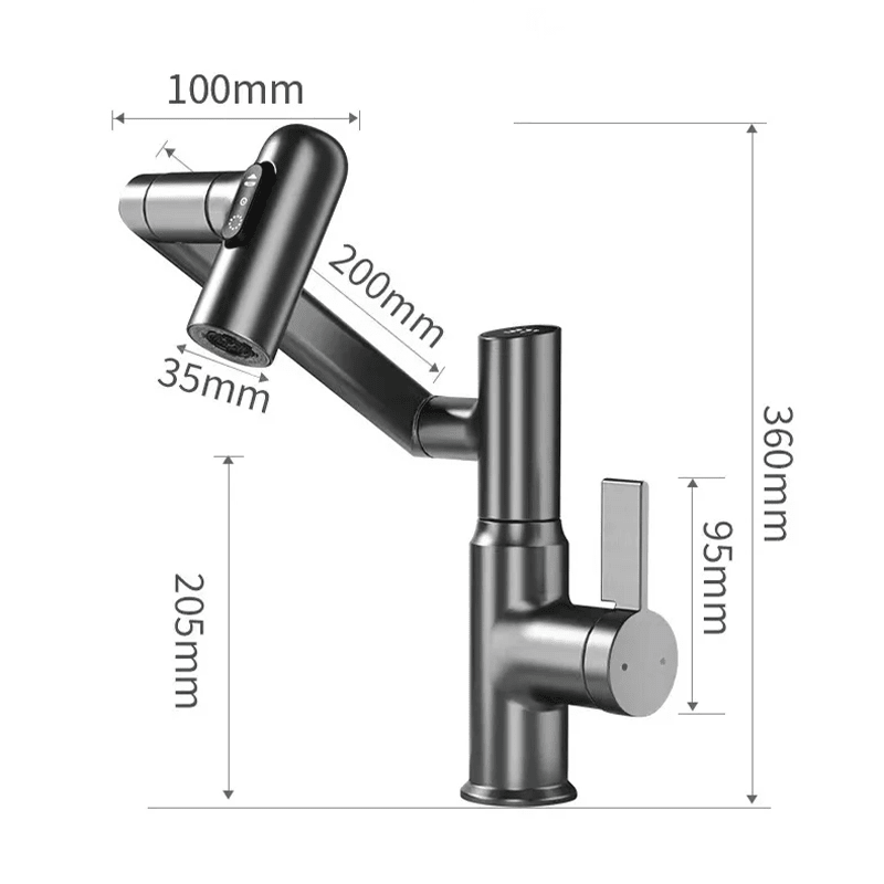 360° Smart Faucet with LED Temperature Display — 4 Colors 9