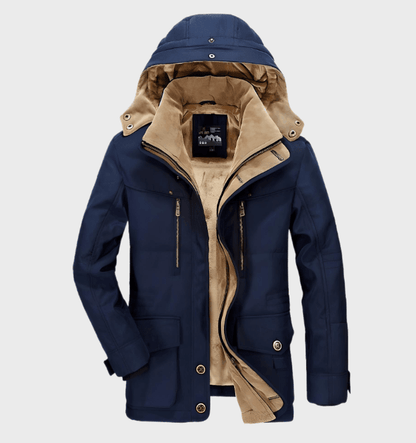 Men's Winter Jacket Fleece Lined — Removable Hood Outdoor 5