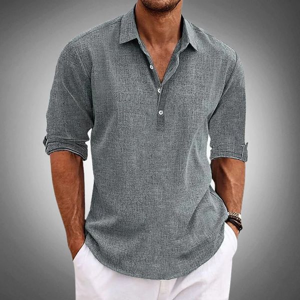 Polo Uomo in Lino Vestibilità Classica Estiva