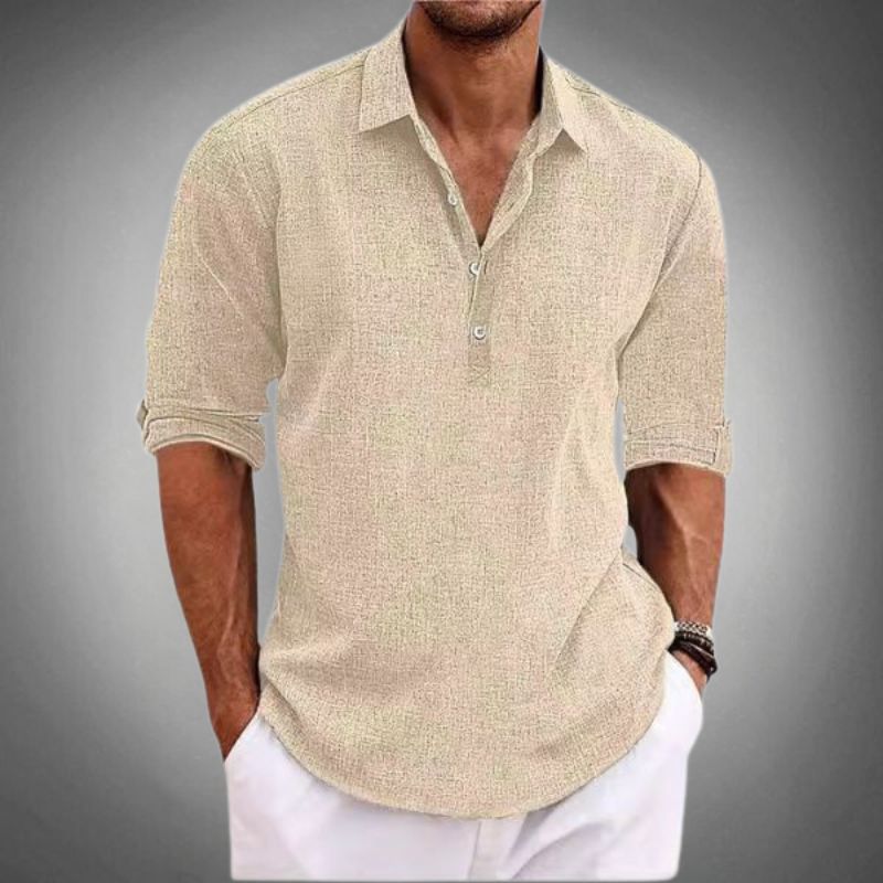 Polo Uomo in Lino Vestibilità Classica Estiva
