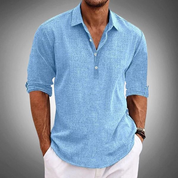 Polo Uomo in Lino Vestibilità Classica Estiva