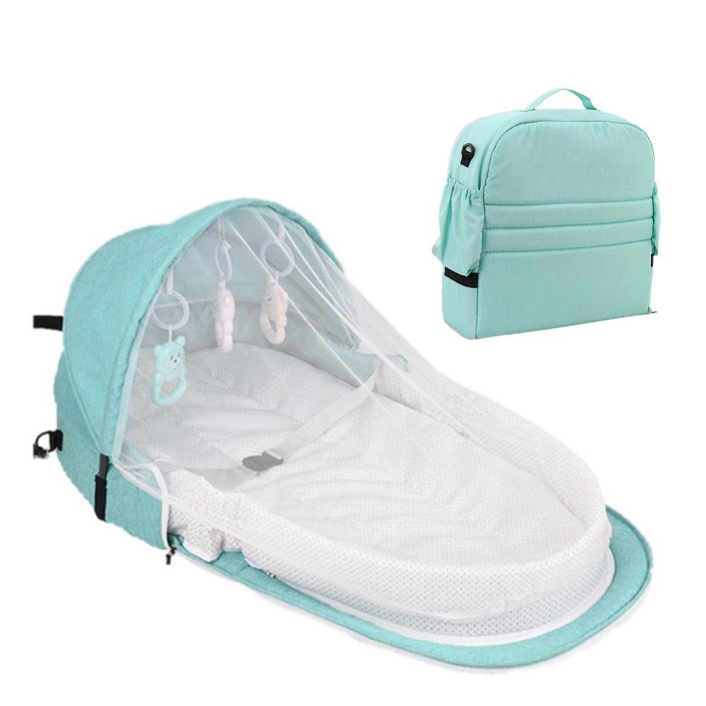 Lettino Portatile per Neonati con Zanzariera Pop-Up Pieghevole 0-18 Mesi