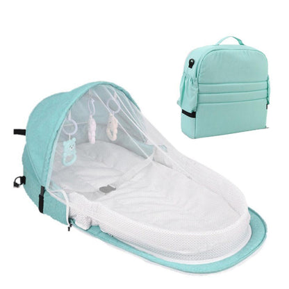 Lettino Portatile per Neonati con Zanzariera Pop-Up Pieghevole 0-18 Mesi
