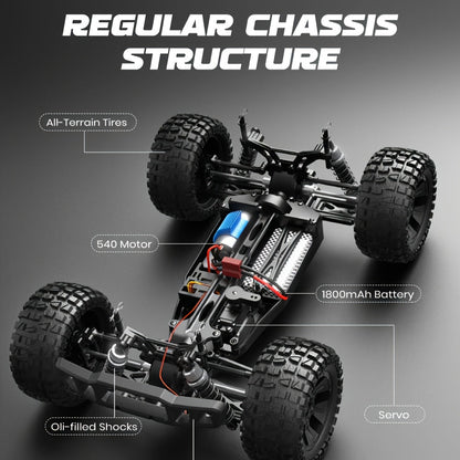 Monster Truck Tout-Terrain RC - Voiture Télécommandée 4x4 Tout-Terrain