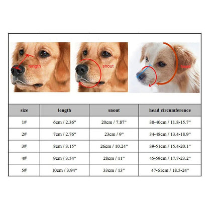 Muselière Réglable pour Chiens en Silicone - Confort et Sécurité