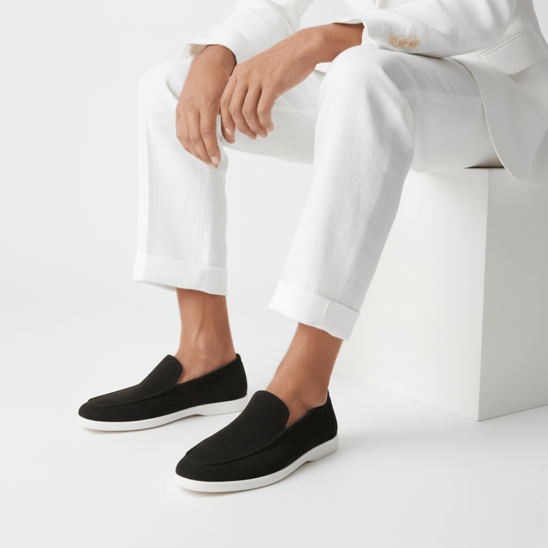 Mocassini Scamosciati Uomo Slip-On Eleganti con Soletta Comfort