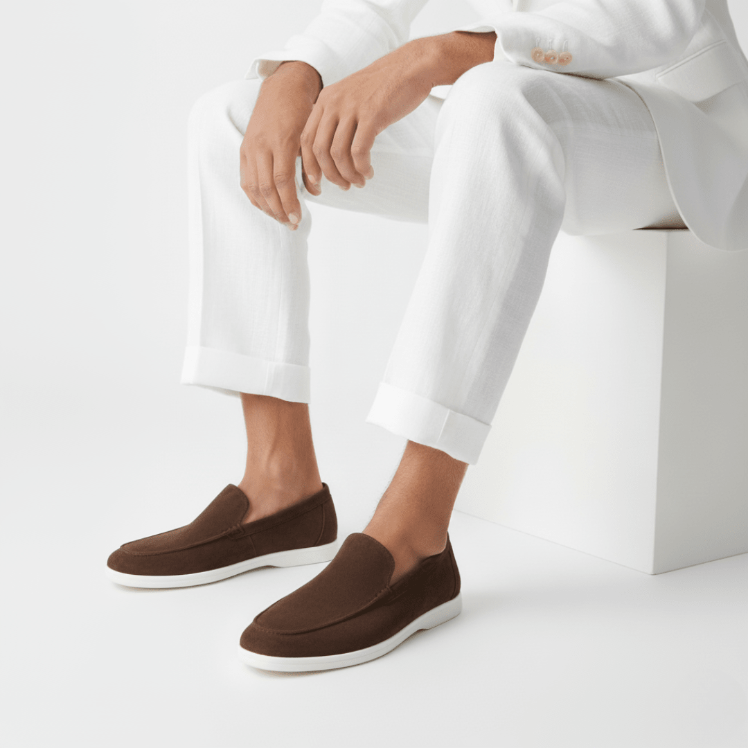 Mocassini Scamosciati Uomo Slip-On Eleganti con Soletta Comfort