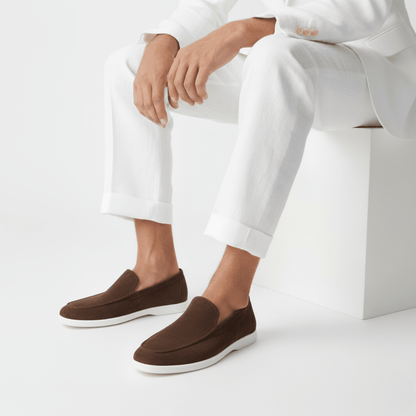 Mocassini Scamosciati Uomo Slip-On Eleganti con Soletta Comfort