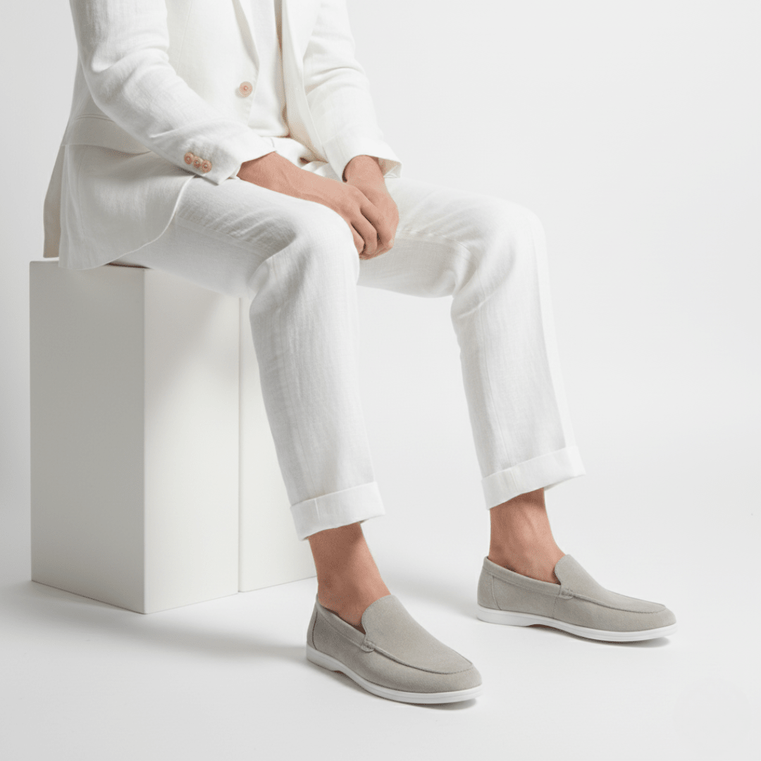 Mocassini Scamosciati Uomo Slip-On Eleganti con Soletta Comfort