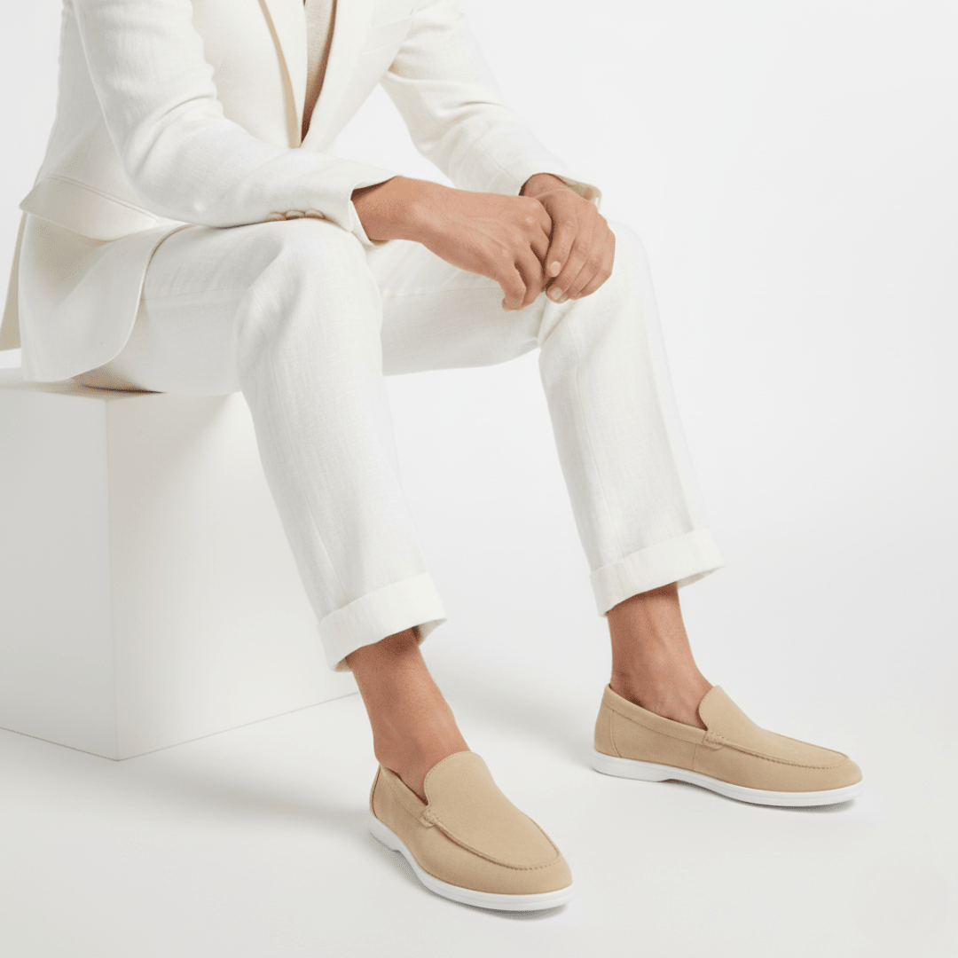 Mocassini Scamosciati Uomo Slip-On Eleganti con Soletta Comfort