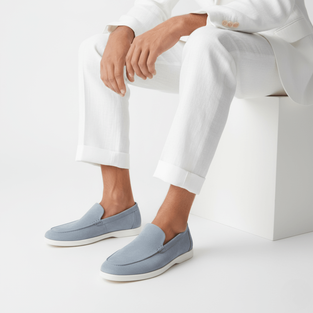 Mocassini Scamosciati Uomo Slip-On Eleganti con Soletta Comfort