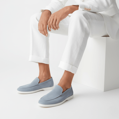 Mocassini Scamosciati Uomo Slip-On Eleganti con Soletta Comfort