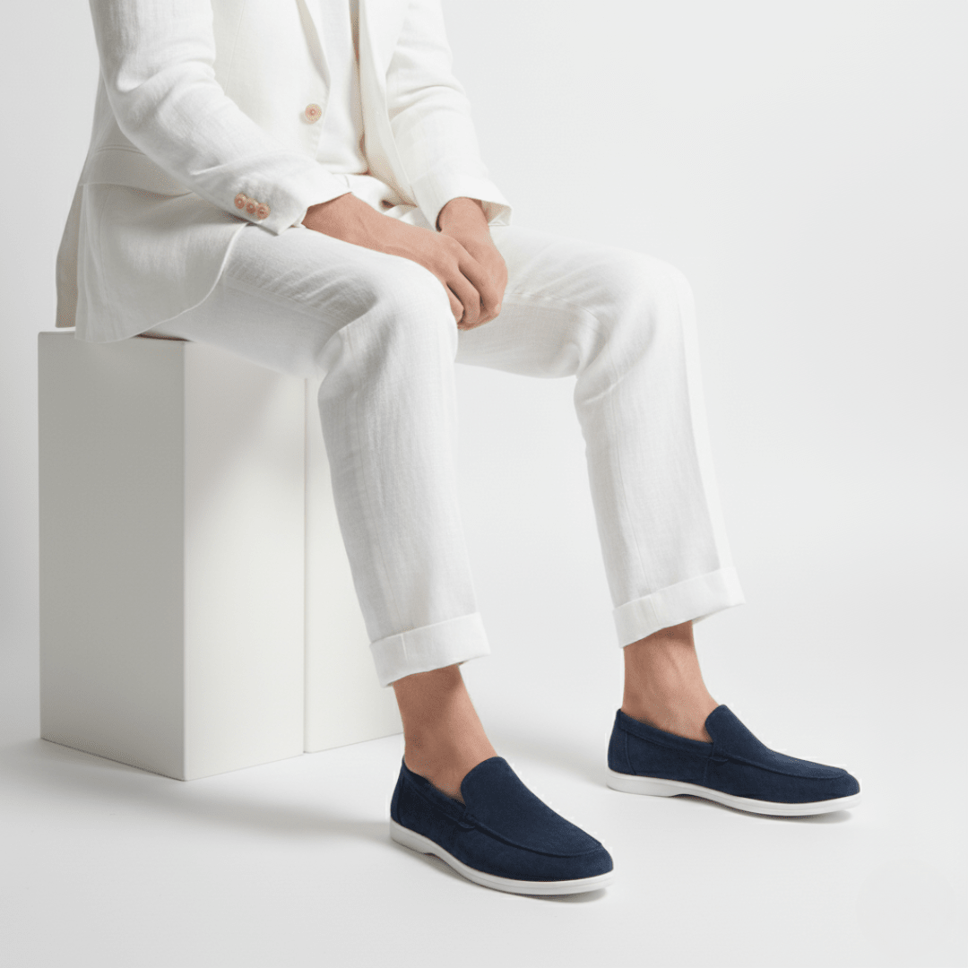 Mocassini Scamosciati Uomo Slip-On Eleganti con Soletta Comfort