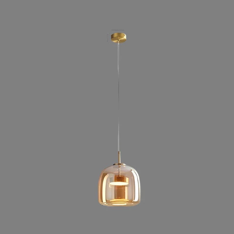 Lampada Sospensione Vetro Design Minimalista Moderna
