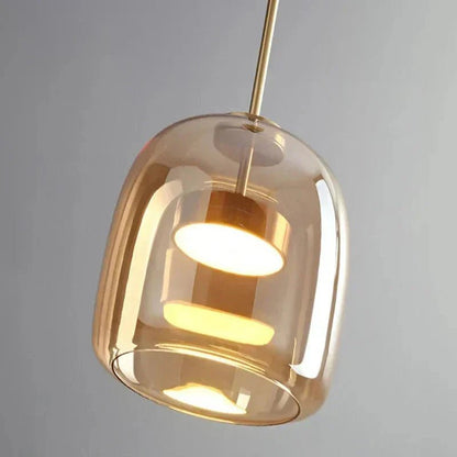 Lampada Sospensione Vetro Design Minimalista Moderna
