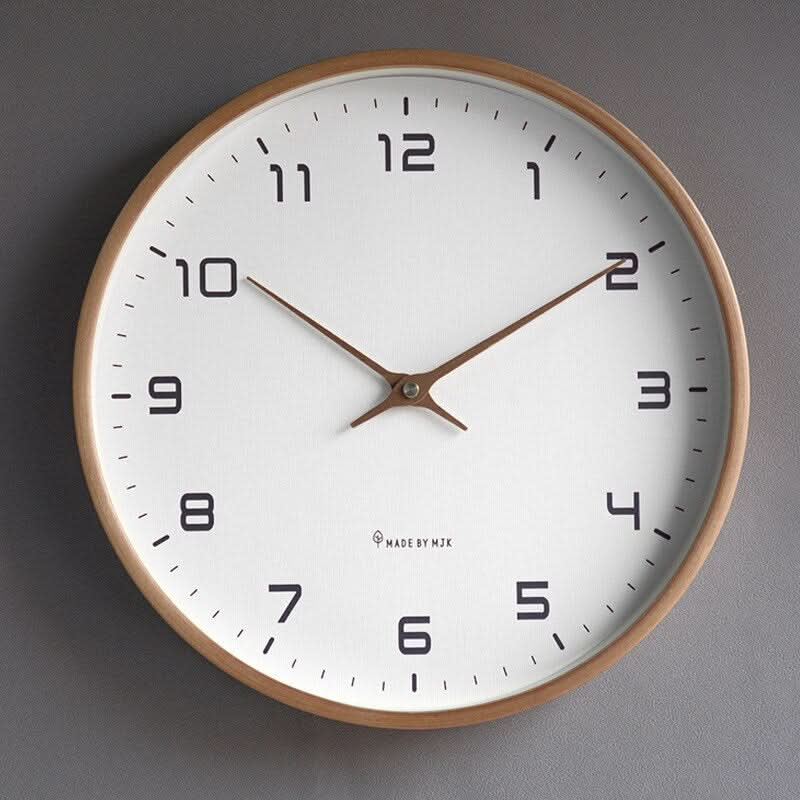 Silent Wooden Wall Clock — Minimalist Scandinavian Design 3