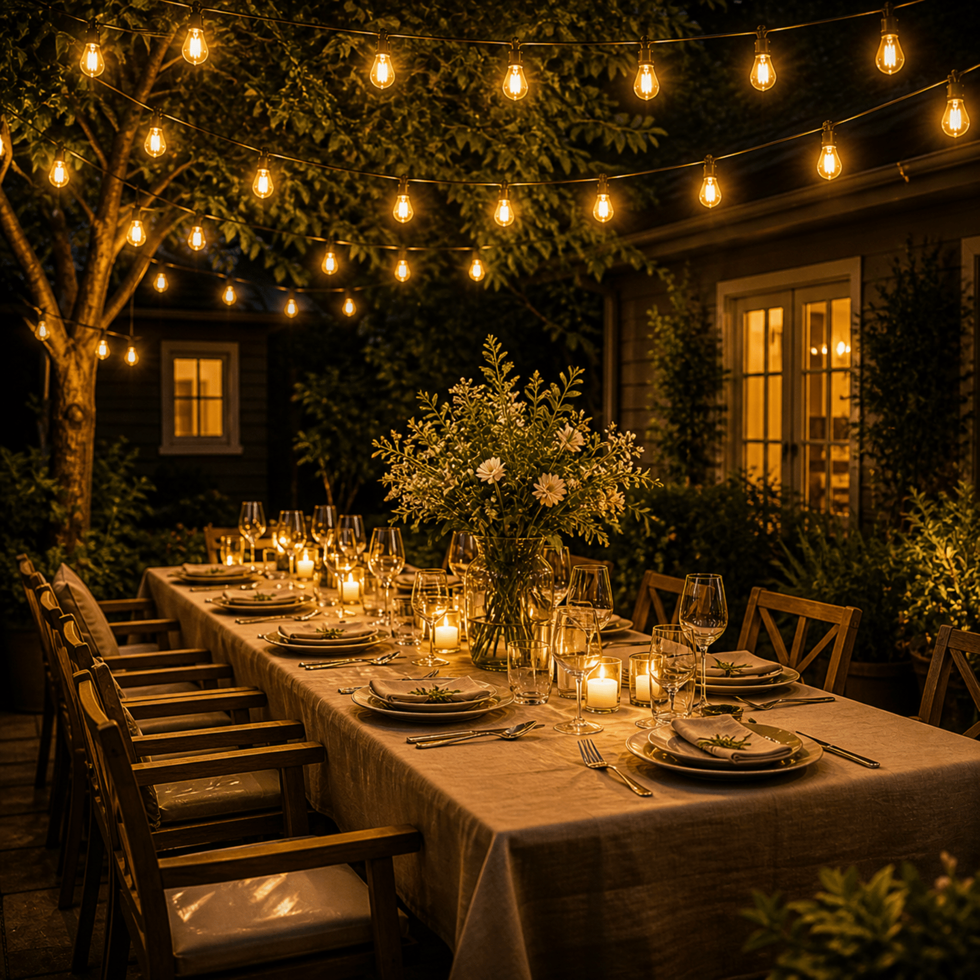 CampGlow VintageLights — Luci Solari Stringa LED Vintage Esterno IP65