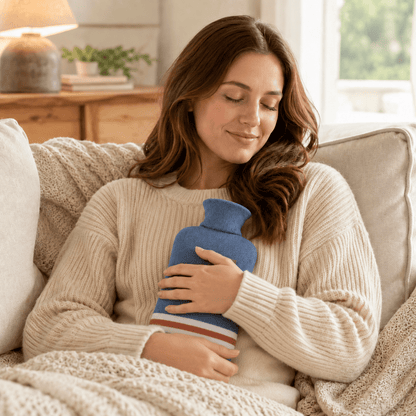 Borsa dell'Acqua Calda XL 2L con Fodera in Maglia — Calore Duraturo