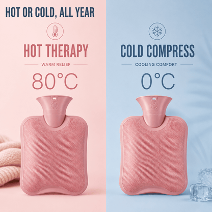 Borsa dell'Acqua Calda XL 2L con Fodera in Maglia — Calore Duraturo