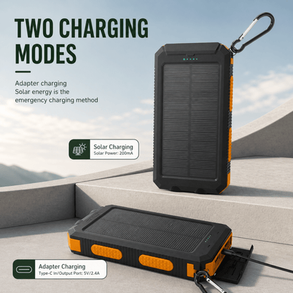 Norcharge Go Pack - Power Bank Solare 20000mAh con Torcia LED