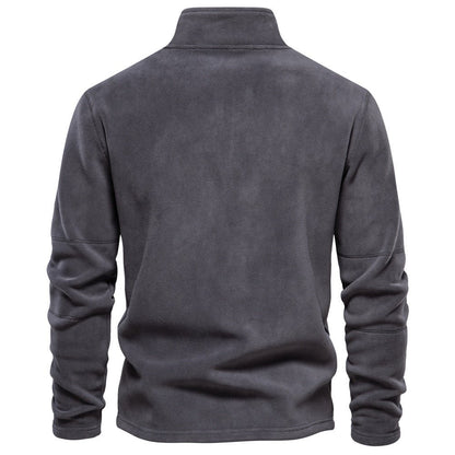 Men's Fleece Half-Zip Pullover — Warm Winter Sweatshirt 10