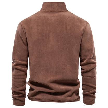 Men's Fleece Half-Zip Pullover — Warm Winter Sweatshirt 4
