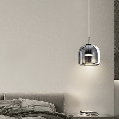 Lampada Sospensione Vetro Design Minimalista Moderna