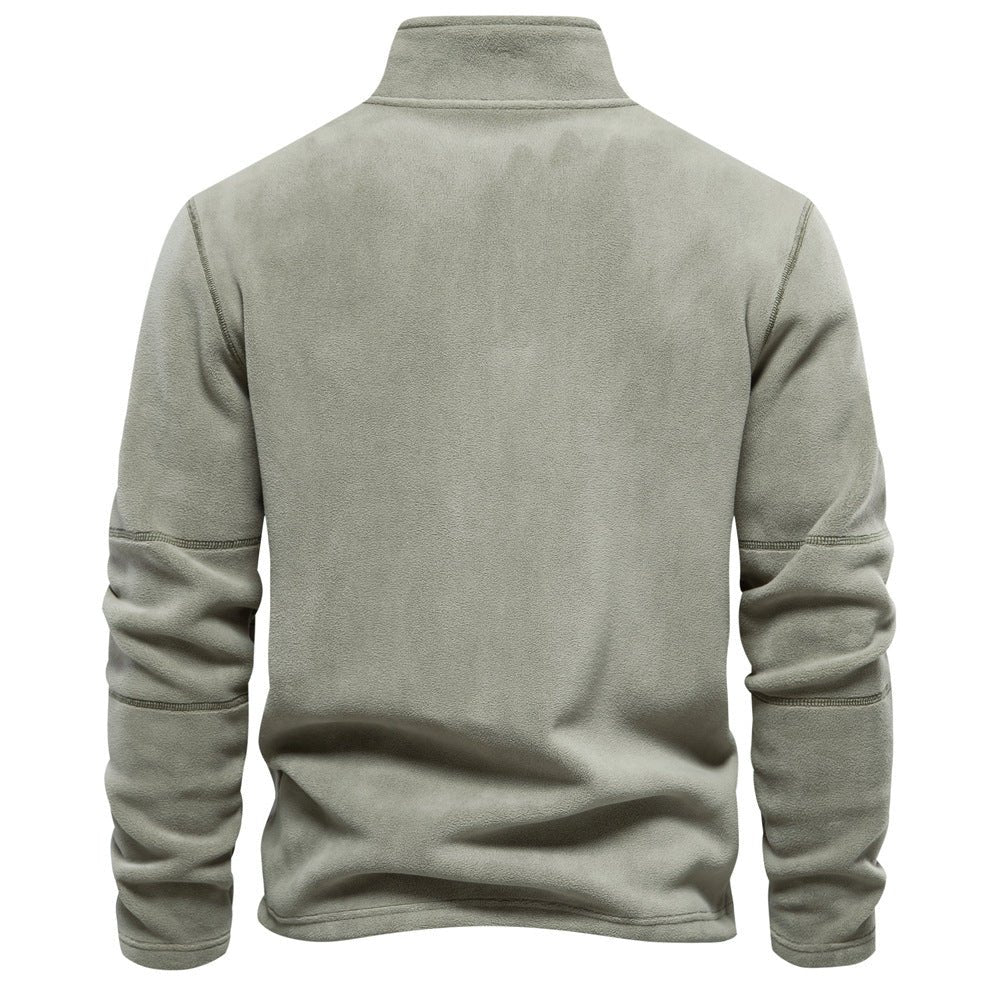 Men's Fleece Half-Zip Pullover — Warm Winter Sweatshirt 8