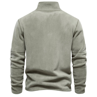 Men's Fleece Half-Zip Pullover — Warm Winter Sweatshirt 8