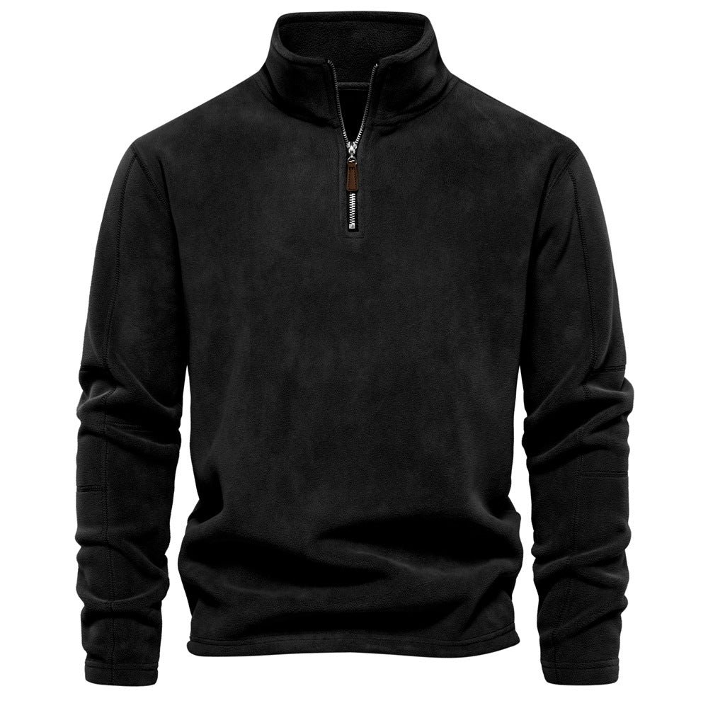 Men's Fleece Half-Zip Pullover — Warm Winter Sweatshirt 1