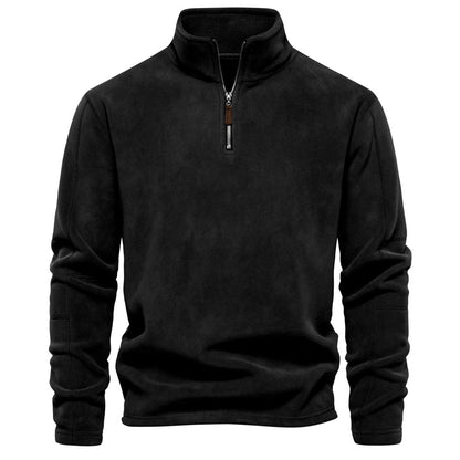 Men's Fleece Half-Zip Pullover — Warm Winter Sweatshirt 1