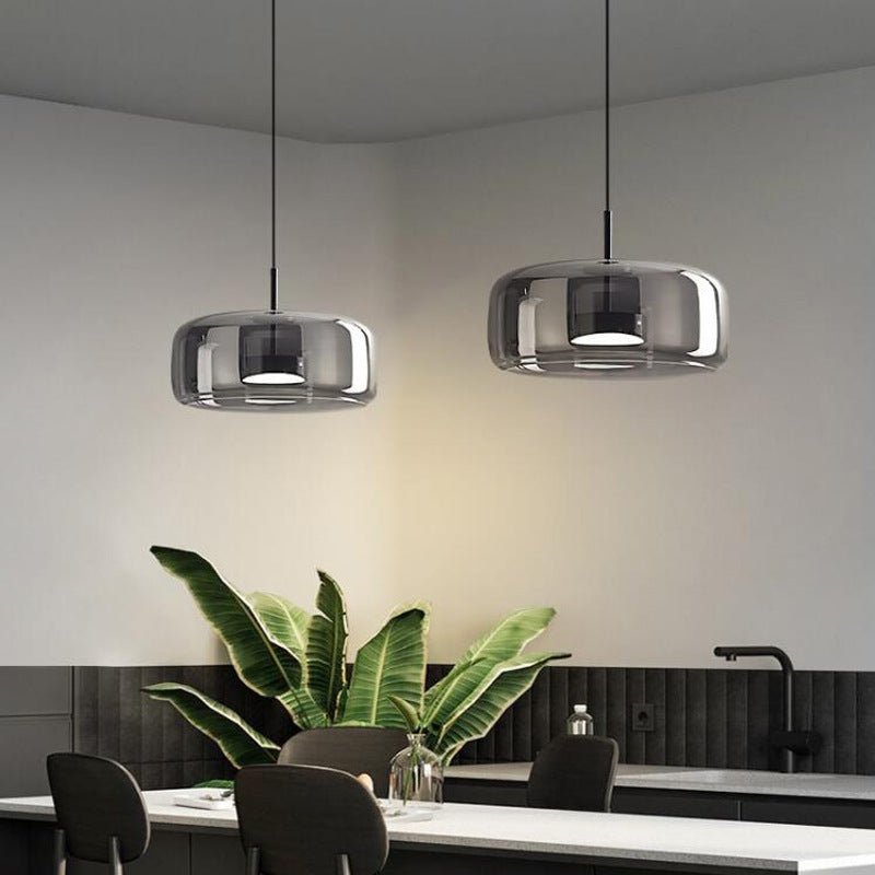 Lampada Sospensione Vetro Design Minimalista Moderna