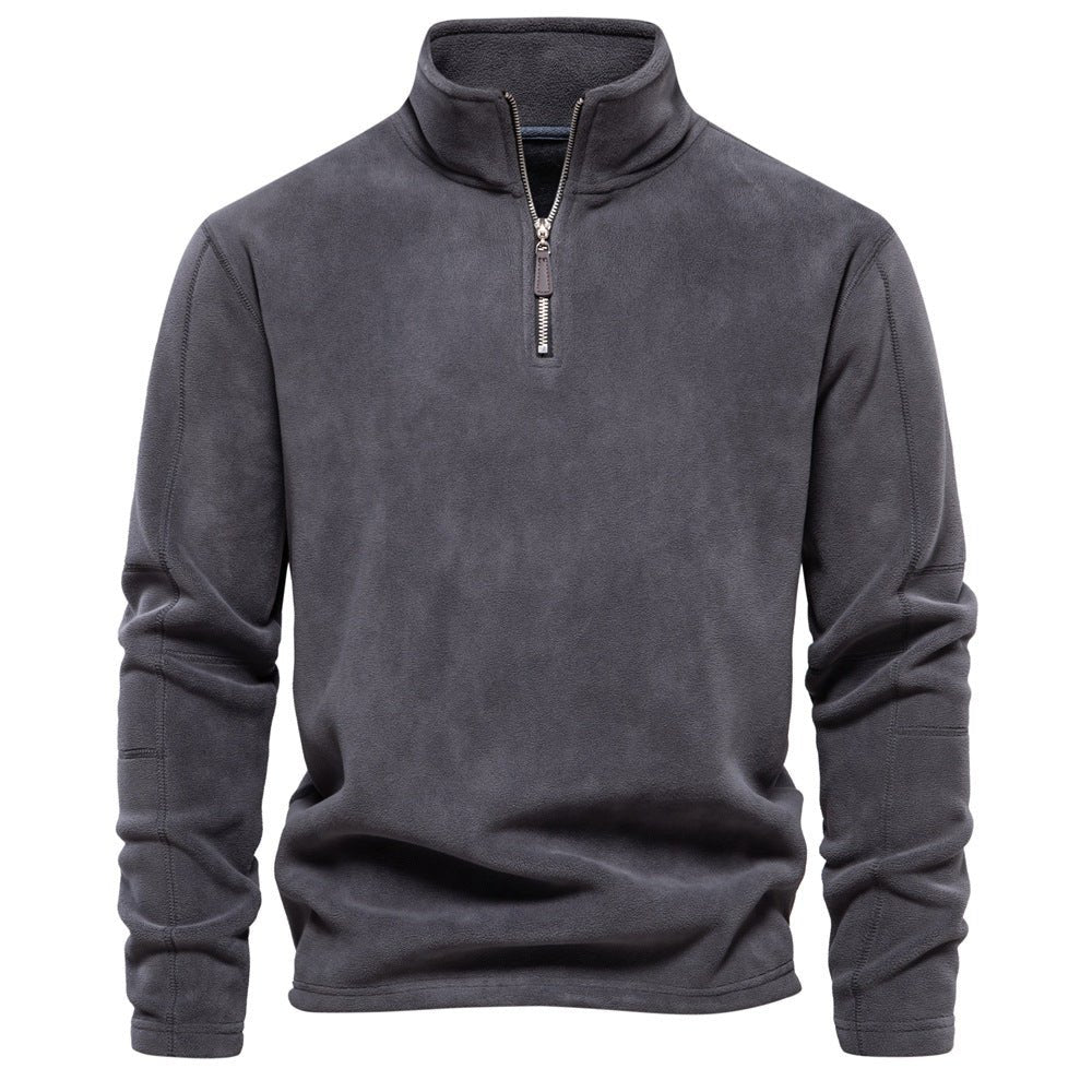 Men's Fleece Half-Zip Pullover — Warm Winter Sweatshirt 9
