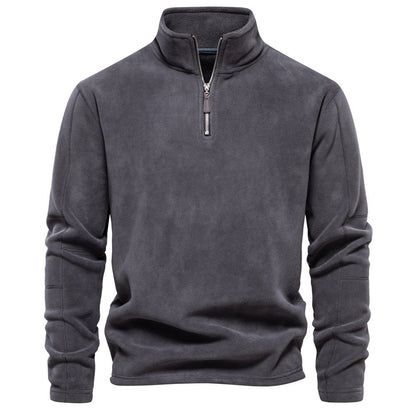 Men's Fleece Half-Zip Pullover — Warm Winter Sweatshirt 9