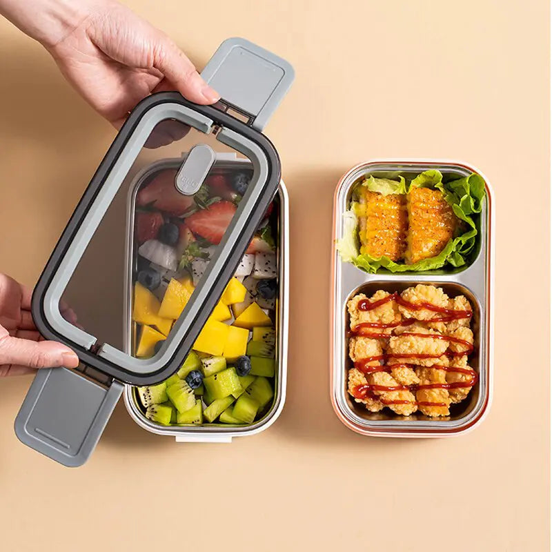 2-Layer Stainless Steel Bento Lunch Box — Leakproof & Compact 4