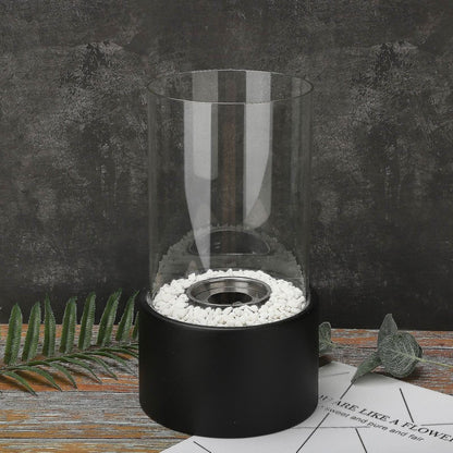 Flareon Oil Flame Lamp — Elegant Glass & Metal Indoor Outdoor 12
