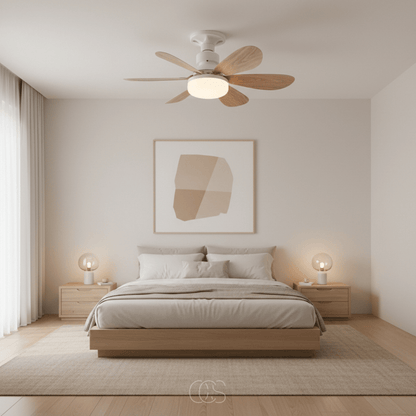 LED Ceiling Fan Dimmable with Remote Control — 6 Blades 40W 3