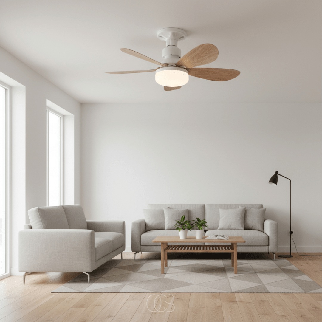 LED Ceiling Fan Dimmable with Remote Control — 6 Blades 40W 5