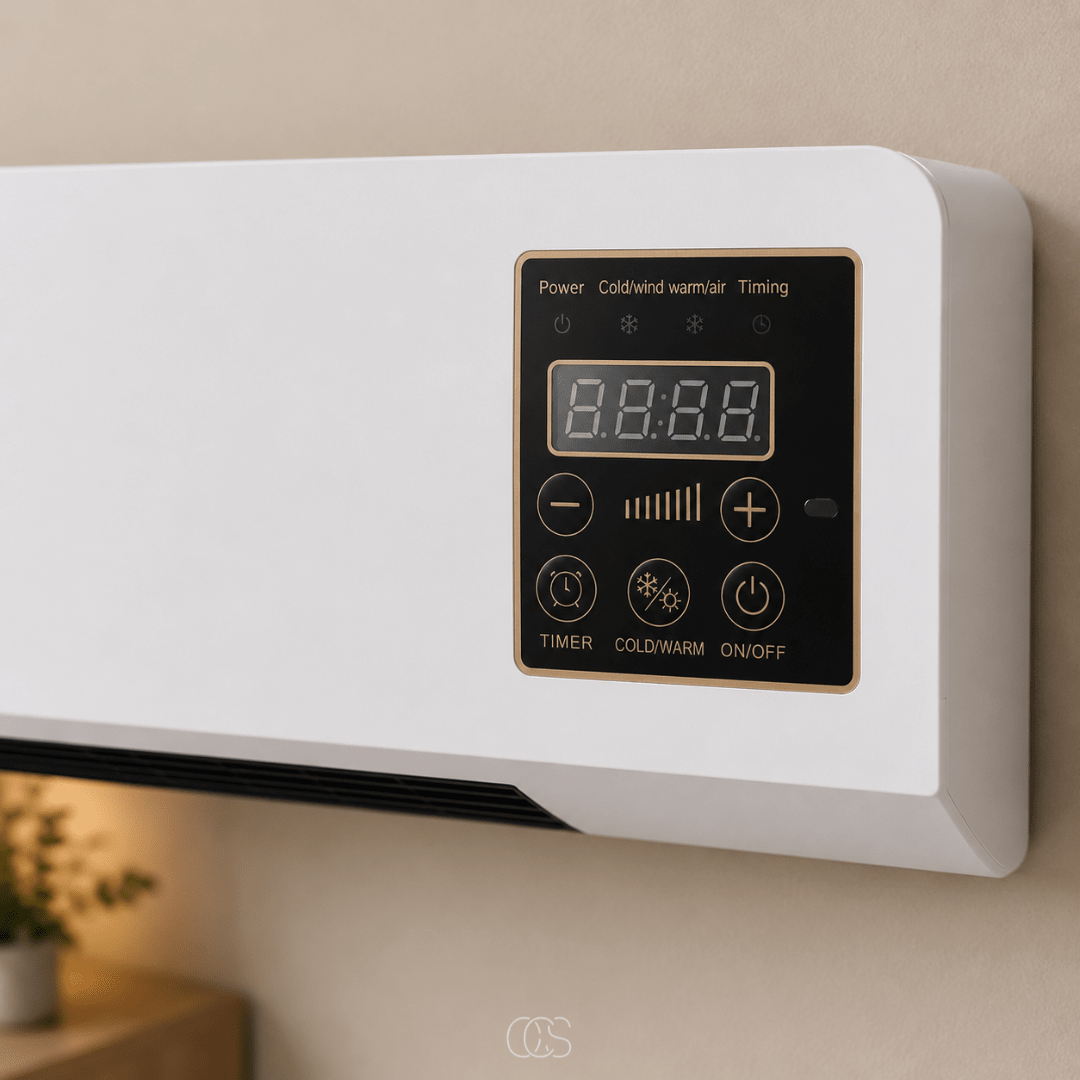 Wall-Mounted Fan Heater with Remote Control & Timer 2